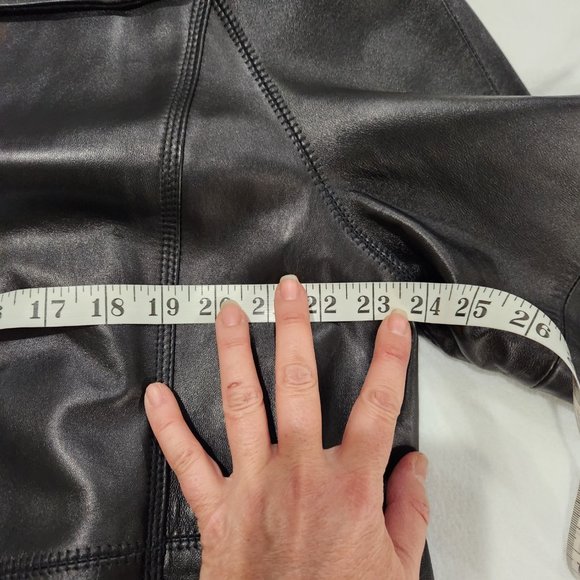 SALE! Coldwater Creek Leather Coat - Picture 5 of 8